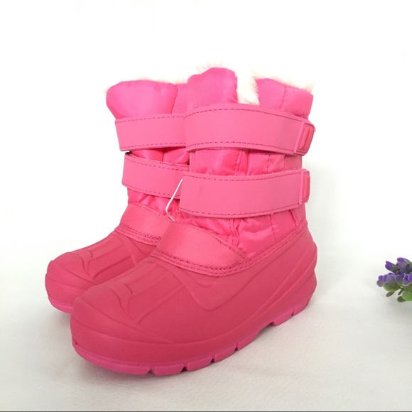 NWT Cat & Jack Lev Fuschia Pink Snow Winter Boots - Picture 3 of 8